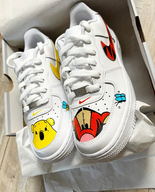 P00H BEAR x TIGGER DESIGN NIKE AIR FORCE 1'S