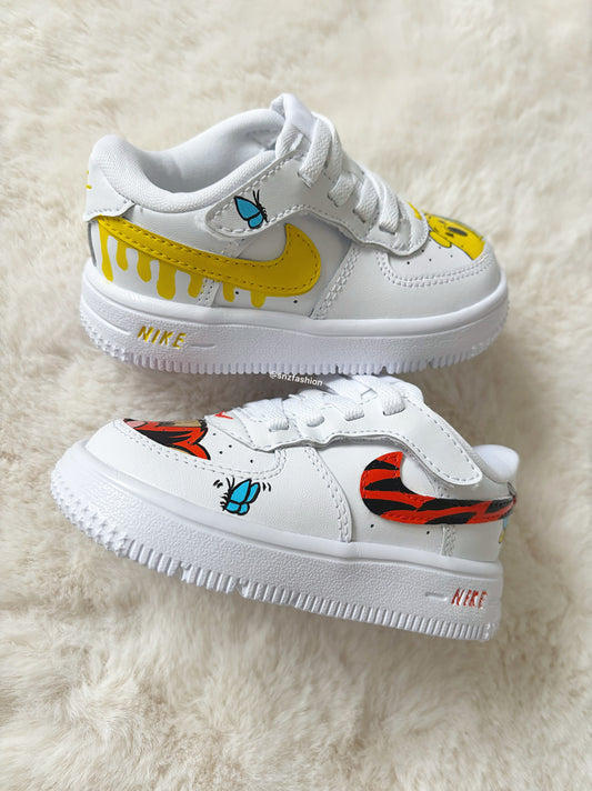 P00H BEAR x TIGGER NIKE AIR FORCE 1 EASY ON BABY/KIDS