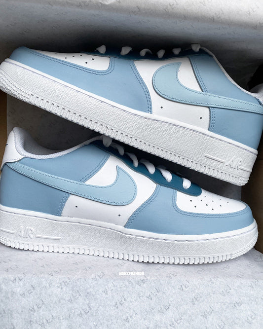 BLUE EARTH TONES NIKE AIR FORCE 1'S