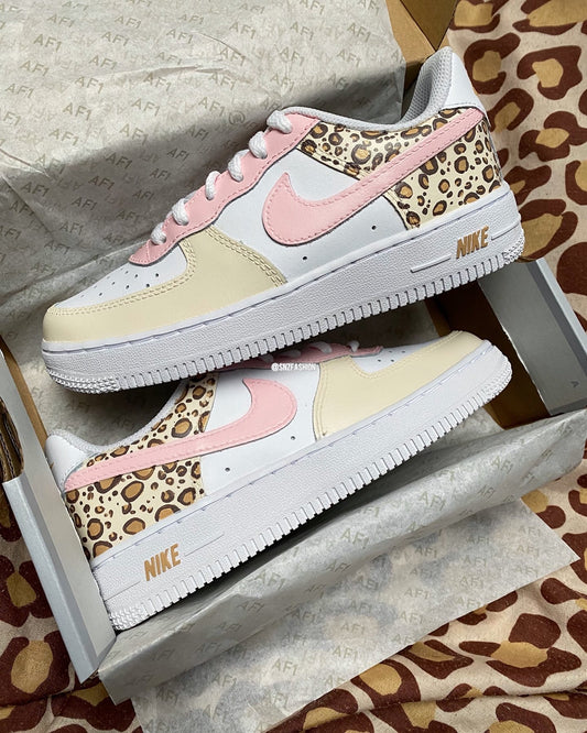 LEOPARD PRINT NIKE AIR FORCE 1'S (BABY/KIDS/ADULTS)