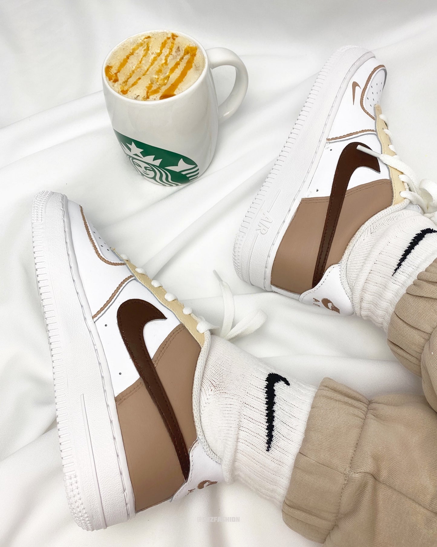 COFFEE VIBES DESIGN NIKE AIR FORCE 1'S