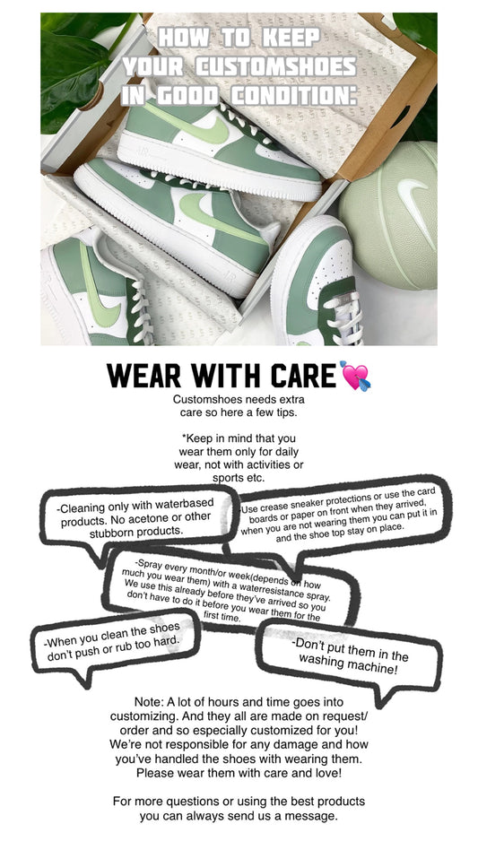 TIPS: to keep your customshoes in good condition.