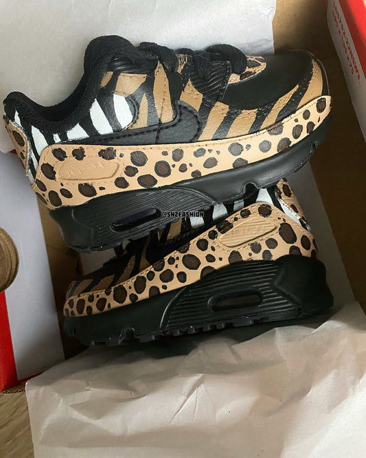 BLACK ANIMAL BABY/KIDS NIKE AIR MAX 90