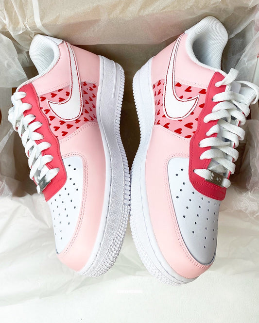 PASTEL HEARTS NIKE AIR FORCE 1'S (BABY/KIDS)