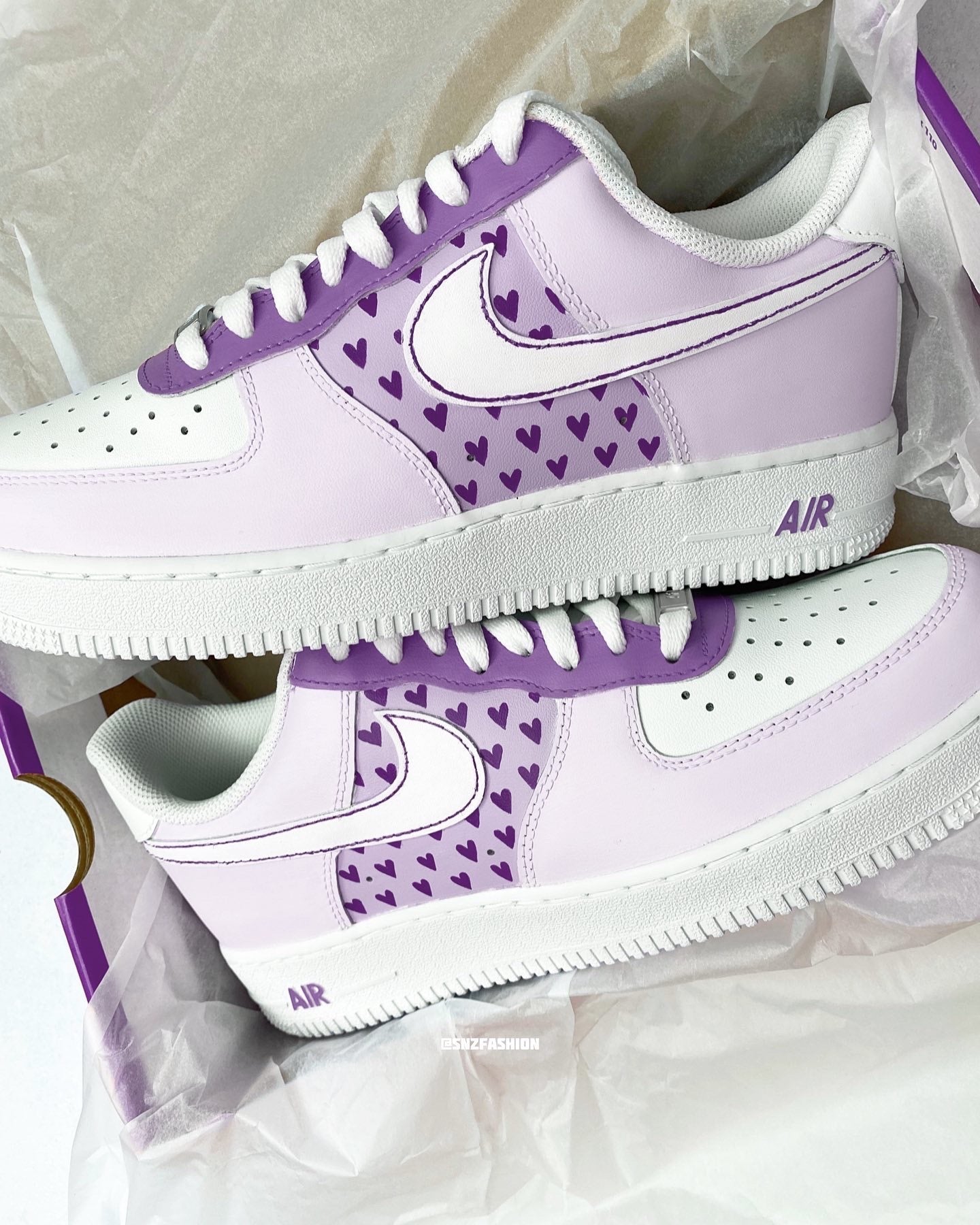 PASTEL HEARTS NIKE AIR FORCE 1'S (more colours)