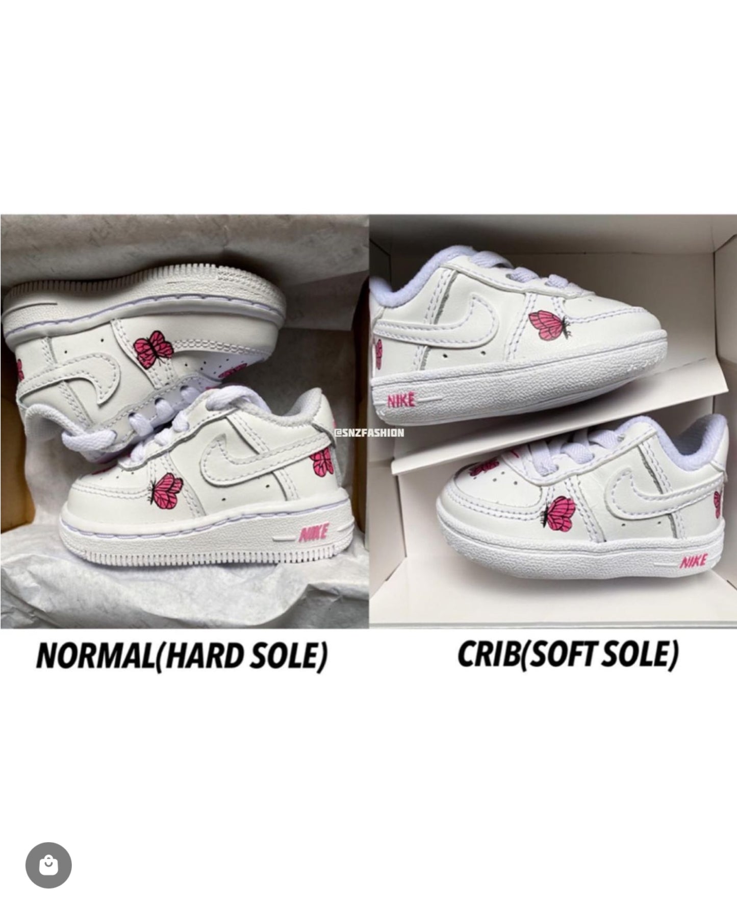 BUTTERFLIES BABY/KIDS NIKE AIR FORCE 1 CRIB(more colours)