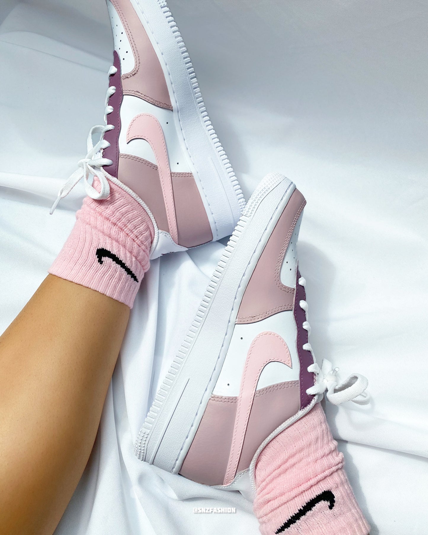 PINK BLOSSOM NIKE AIR FORCE 1'S