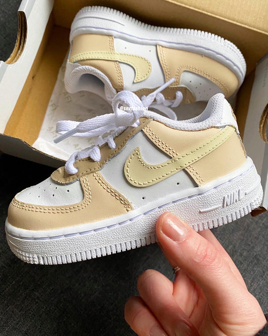 BEIGE BABY/KIDS NIKE AIR FORCE 1