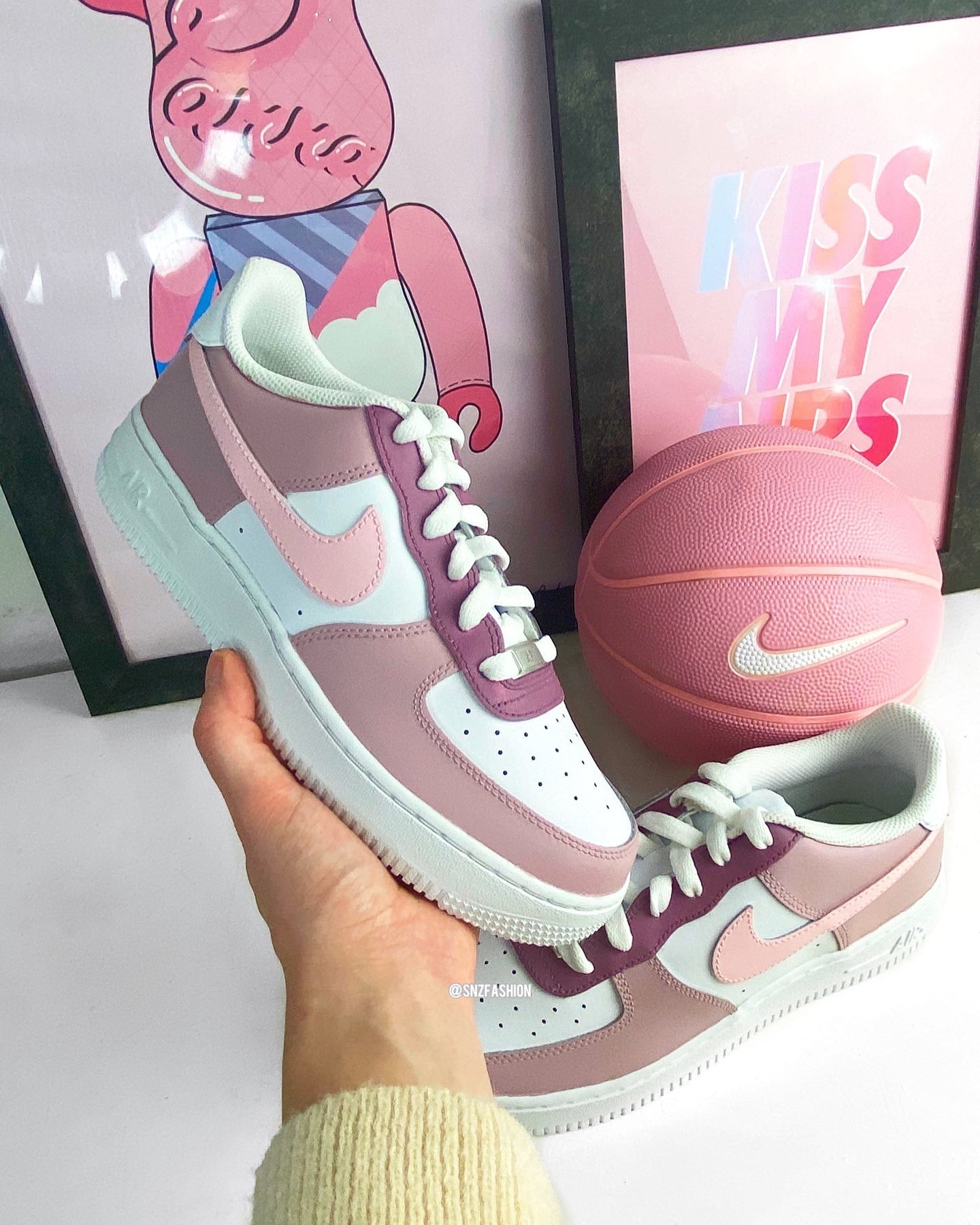 PINK BLOSSOM NIKE AIR FORCE 1'S