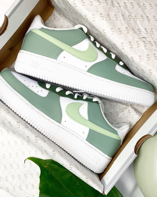 GREEN EARTH TONES NIKE AIR FORCE 1'S